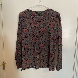 Paisley Print Vintage Ralph Lauren Long Sleeve